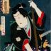 Kawarazaki Sanshō (河原崎三升) tweezing before his mirror - preparing for his role as the <i>otokodate</i> Banzui Chōbei [ばんずい長兵へ] 