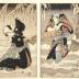 Iwai Hanshirō V (岩井半四郎) as the <i>onnagata</i> Oroku (おろく) in the snow